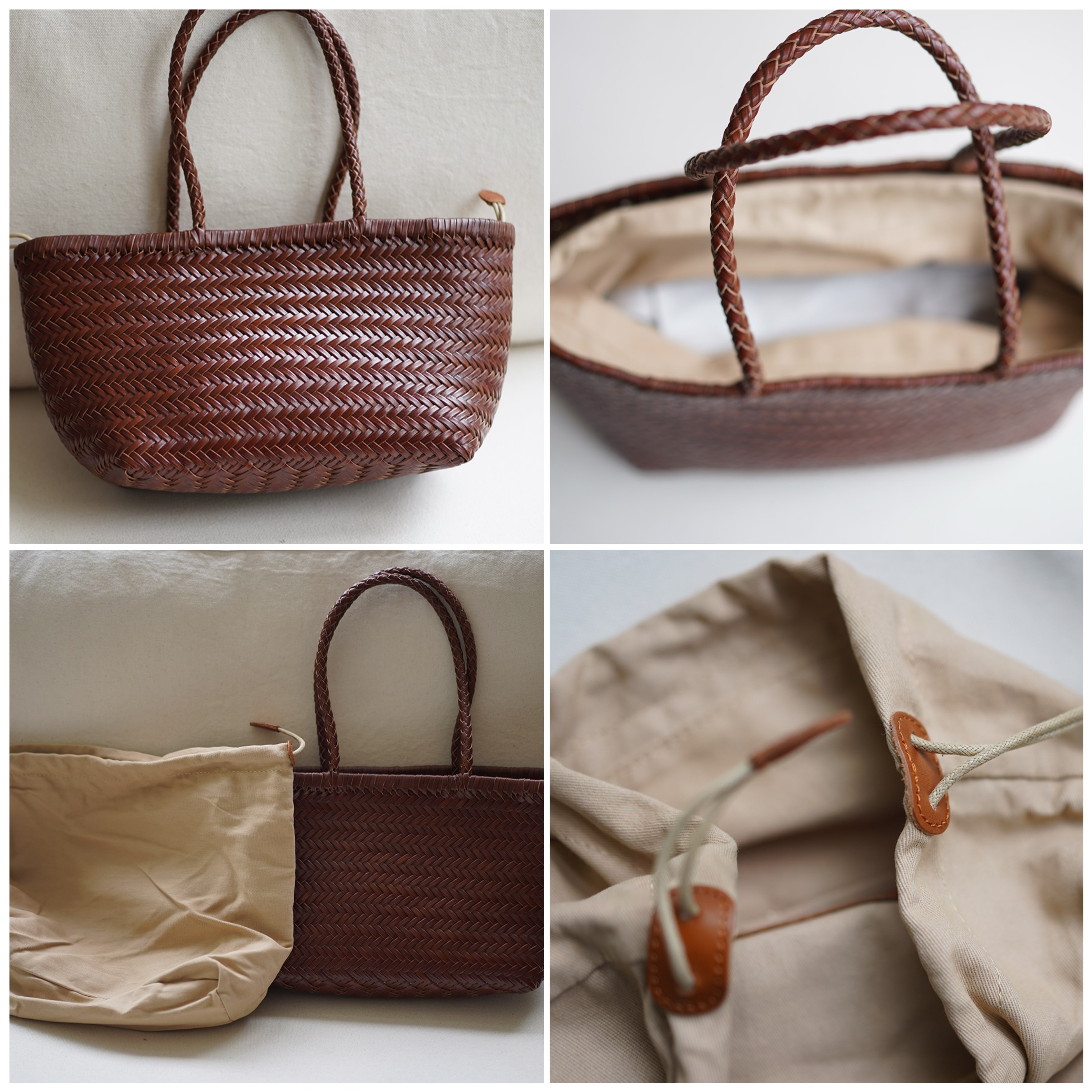 复古百搭 法式高级感再生牛皮手工编织单肩包（赠送高级内胆袋）