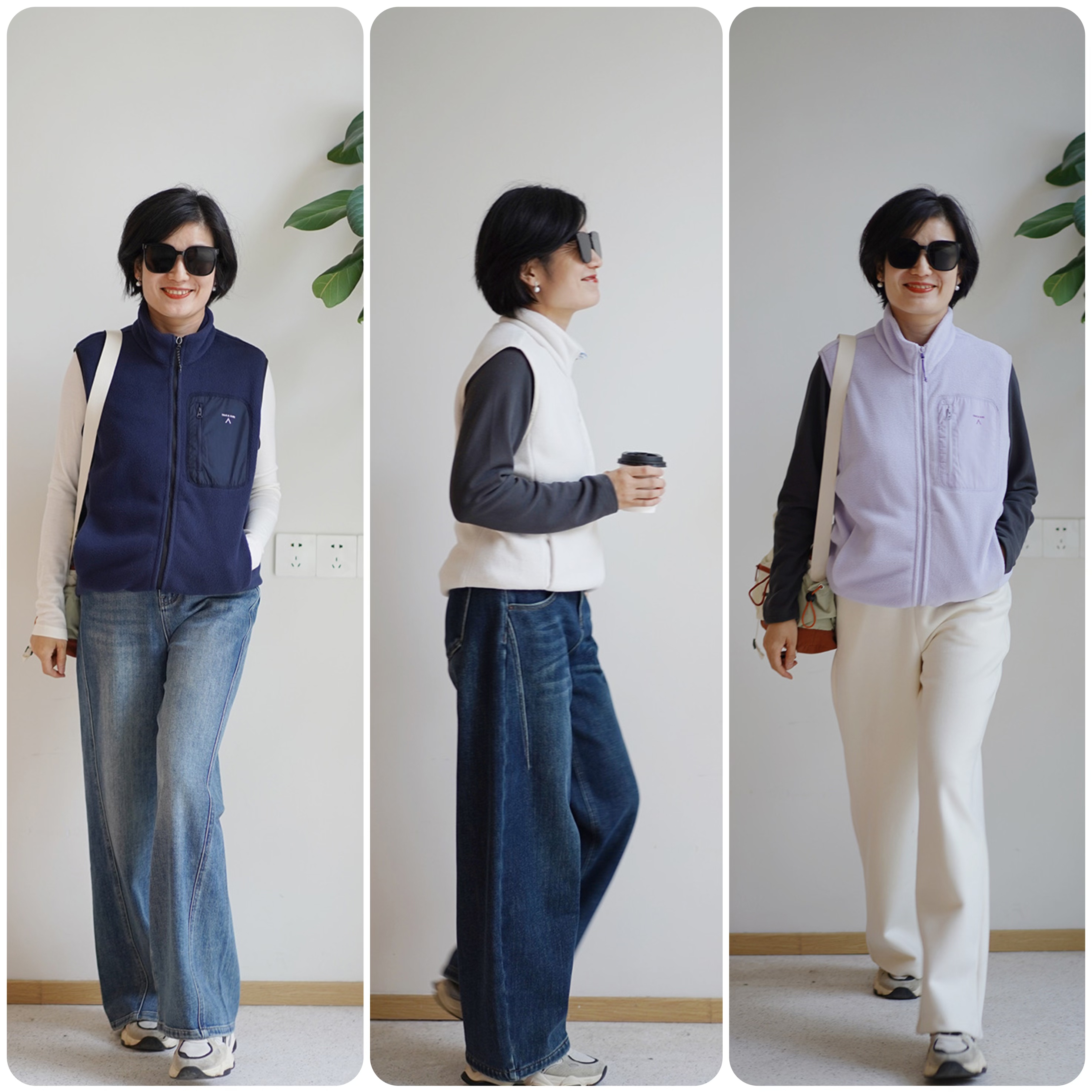 山系立领抓绒摇粒绒背心马甲