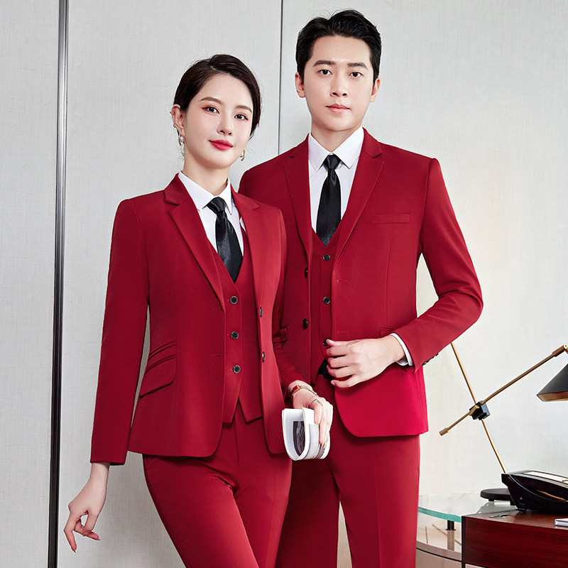 单件/套装男女同款秋西服4s店工作服商务正装酒店工装银行职业装