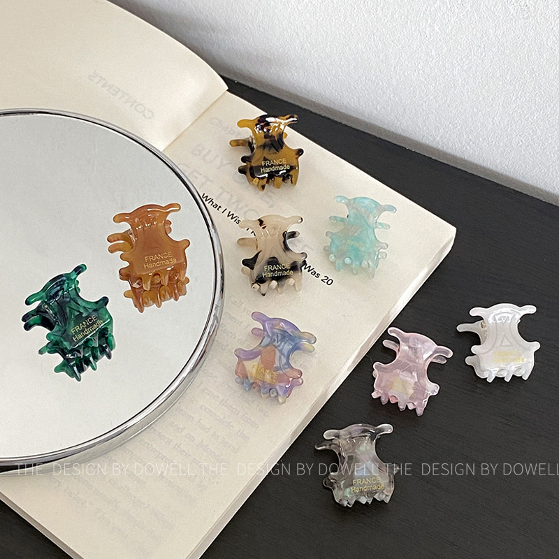 朵薇饰品韩版醋酸板材迷你抓夹刘海侧边夹子后脑勺小号鲨鱼夹发饰