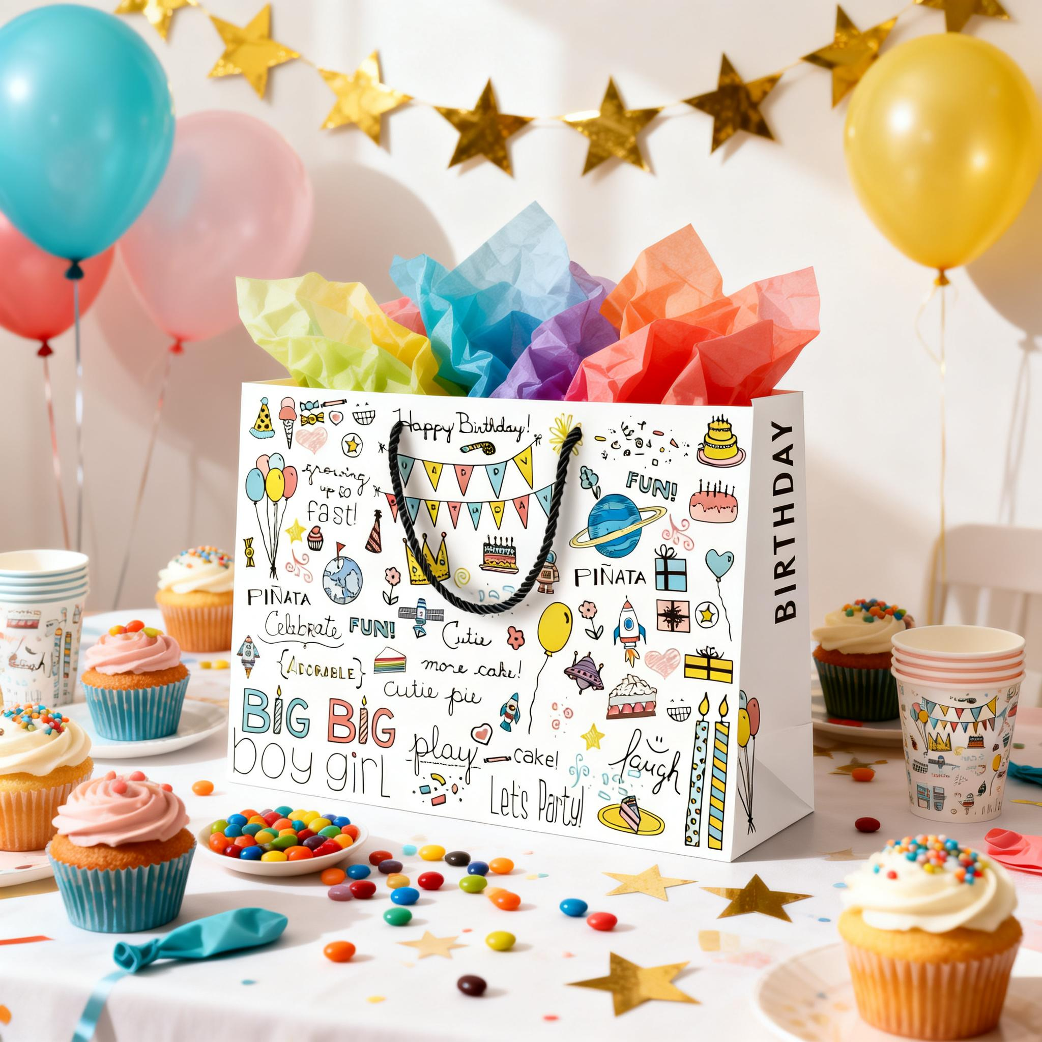 可爱卡通礼品袋精美手提袋生日超大礼物购物袋儿童玩具包装袋