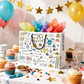 可爱卡通礼品袋精美手提袋生日超大礼物购物袋儿童玩具包装 袋