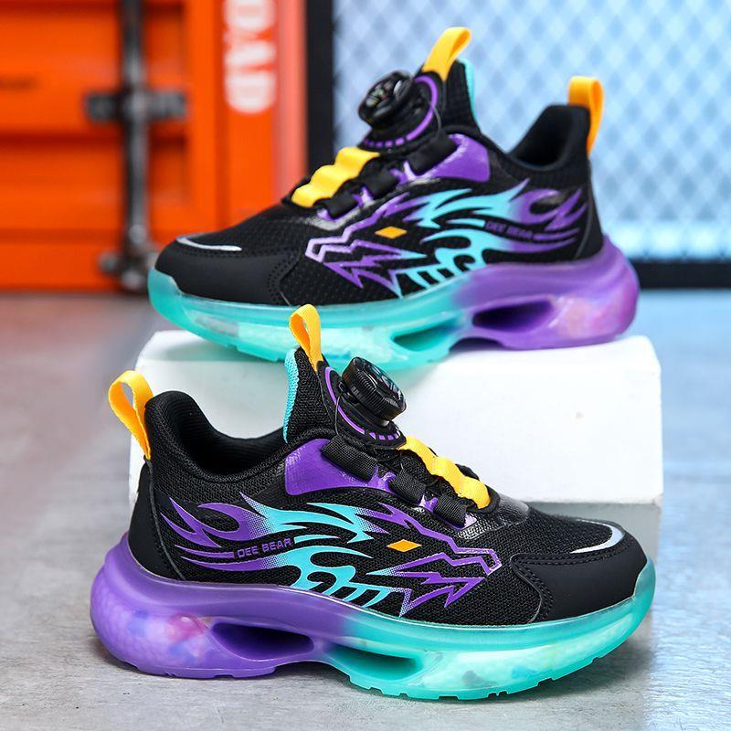 男童鞋子春秋款2025新款网面透气儿童运动鞋中大童减震男孩跑步鞋