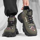 休闲运动防滑耐磨厚底老爹鞋 高帮男鞋 潮牌马丁靴男士 冬季 2025新款