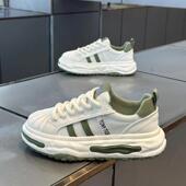 青少年贝壳头内增高小众布鞋 帆布鞋 透气防滑厚底休闲板鞋 夏季 男鞋