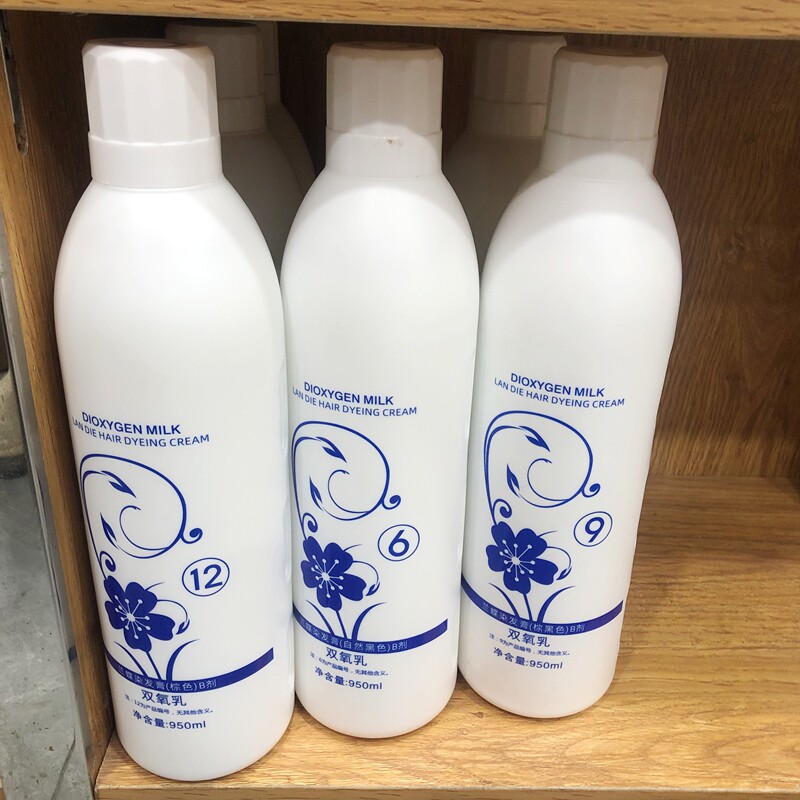 清香大瓶双痒奶理发店9度12度6度发廊漂色双氧焗色油显色乳950ml