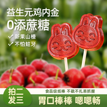 鸡内金山楂棒棒糖无添加蔗糖宝宝零食苹果山楂棒儿童水果条软糖