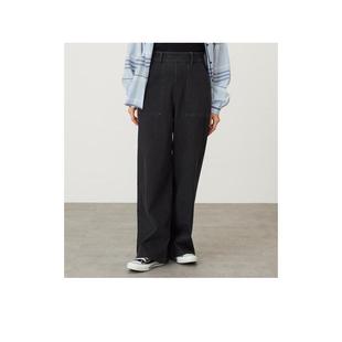 百搭简约 舒适弹性阔腿棉质日常通勤长裤 代购 Edwin女士休闲裤