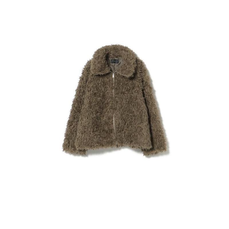 代购BEAMS女士夹克保暖防寒毛绒仿皮草秋冬户外外套爆款休闲