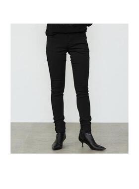 代购Edwin女士休闲裤显瘦弹性修身黑色通勤日常长裤百搭简约