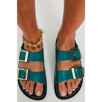 海外代购Birkenstock女士一字拖舒适透气双带方扣日常沙滩