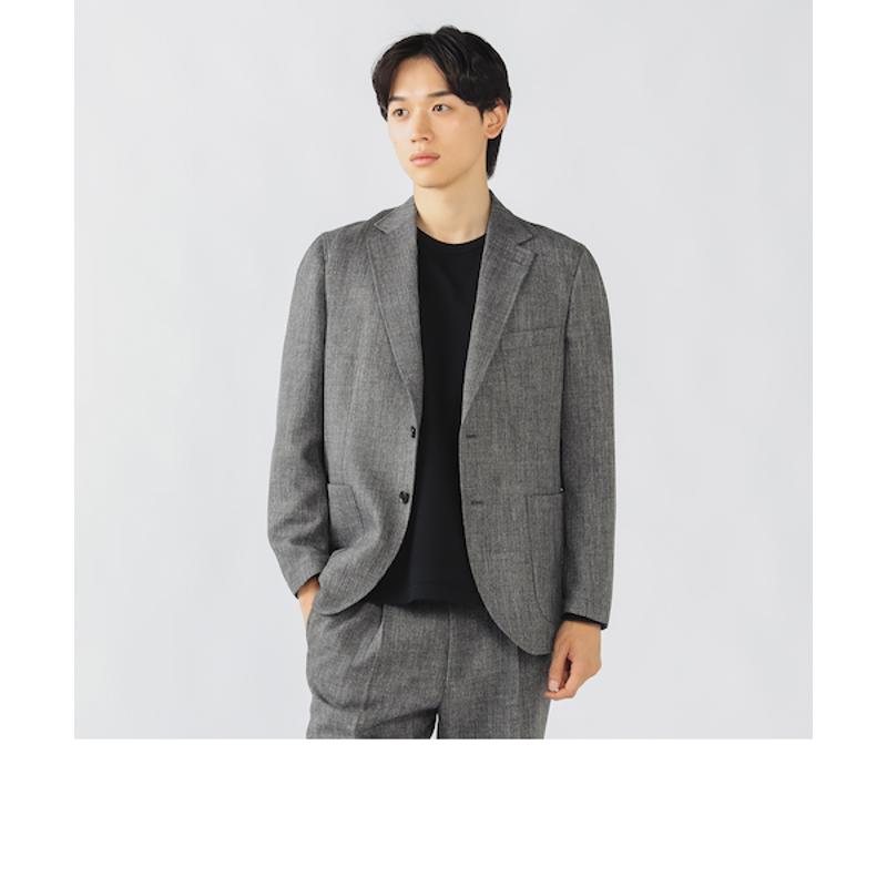 代购BEAMS男士夹克保暖挺括混纺格纹商务通勤西装爆款简约