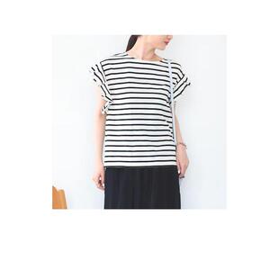 代购BEAMS女士T恤透气遮肉条纹短袖日常通勤上衣爆款休闲