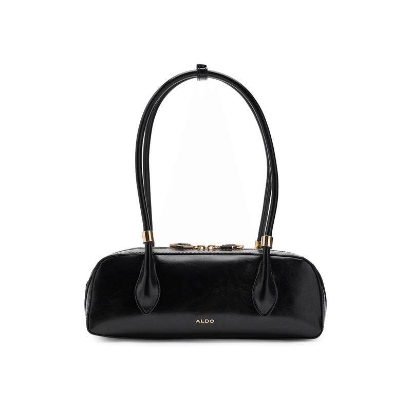 代购ALDO女士单肩包收纳整理顶部拉链闭合内部贴袋品牌标识黑色