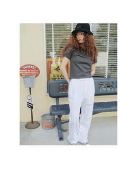 代购Quiksilver女士休闲裤舒适透气白色宽松日常休闲长裤百搭