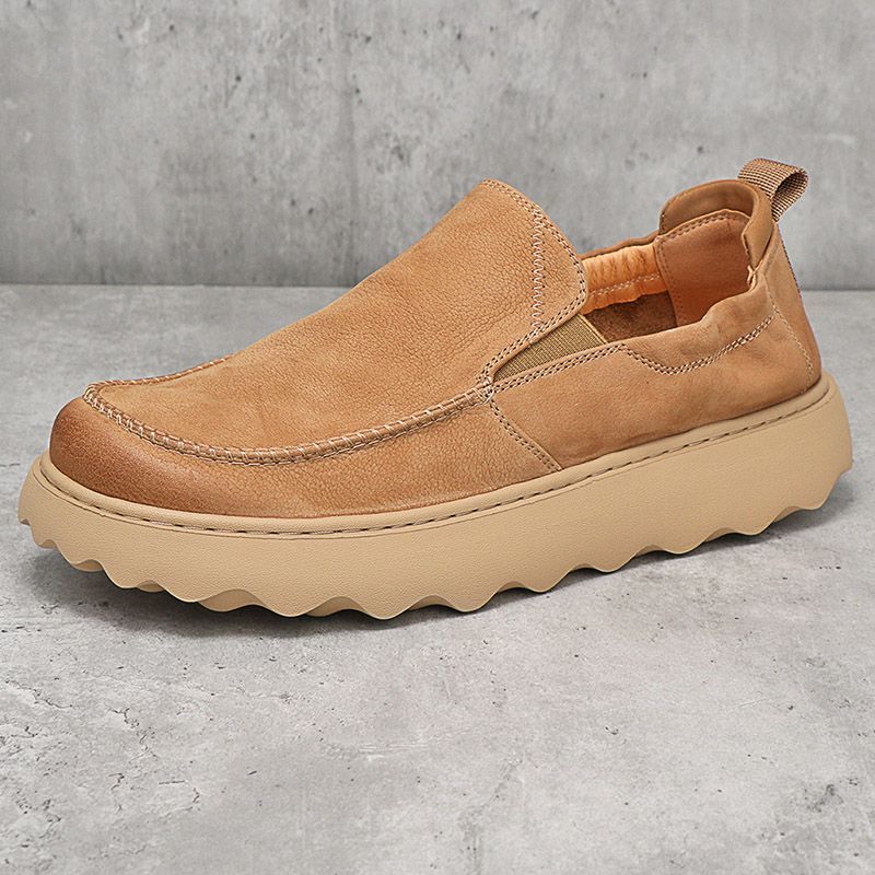 男鞋轻奢外穿皮鞋2024新款潮流百搭一脚蹬高颜值软底男士透气板鞋