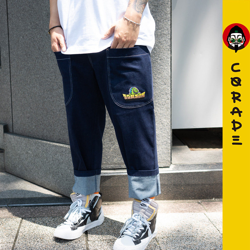 corade宝葫芦 sorsor乐园贴袋牛仔裤 嘻哈青少年情侣国潮,男装,牛仔裤,淘宝优惠券,粉丝福利购,淘宝优惠卷