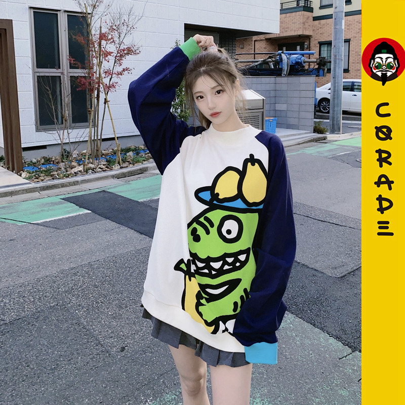 CORADE宝葫芦恐龙插肩袖卫衣