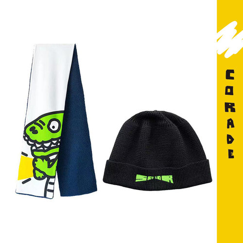 corade宝葫芦发射恐龙波系列组合套装 围巾 绒线帽 男女同款情侣