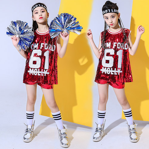 儿童拉啦队舞爵士服套装