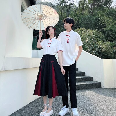 新中式合唱演出服朗诵演讲服装