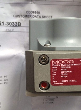 MOOg穆格伺服阀J761一004S63JOGB4VPL