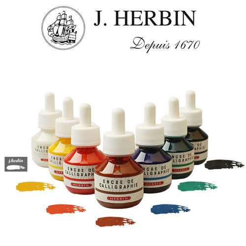 法国 J. HERBIN Calligraphic ink 50ml 书法墨水 蘸水笔墨水包邮