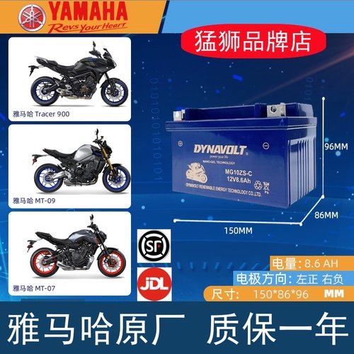 胶体摩托车电瓶通用猛狮YTZ10S