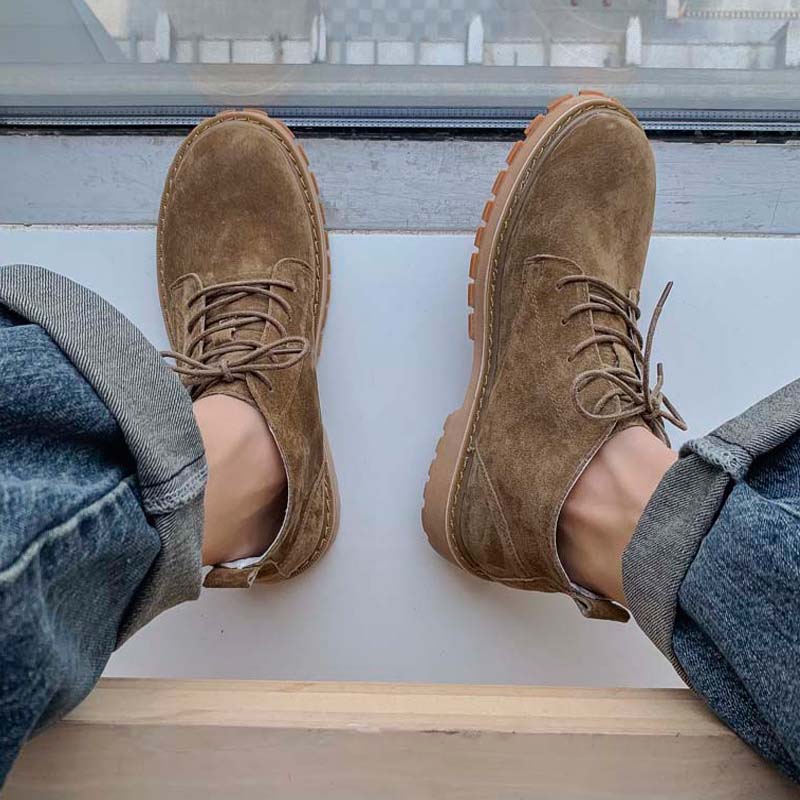 马丁靴英伦风透气真皮复古工装靴