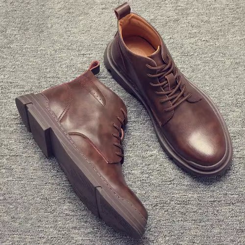 10年老店品质保证高帮马丁靴男