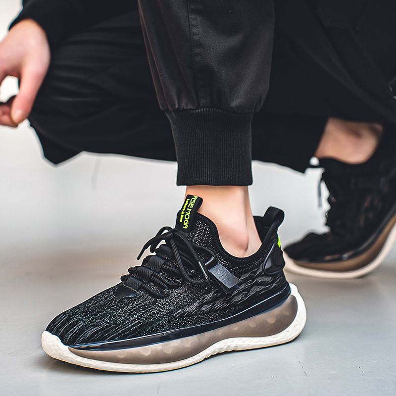 林先森夏季透气飞织运动老爹鞋