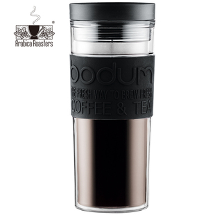 Bodum波顿 原装进口压滤式随行双层塑料 咖啡杯450ml 阿罗科咖啡