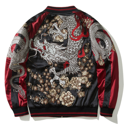 中国风国潮棒球领龙年刺绣夹克