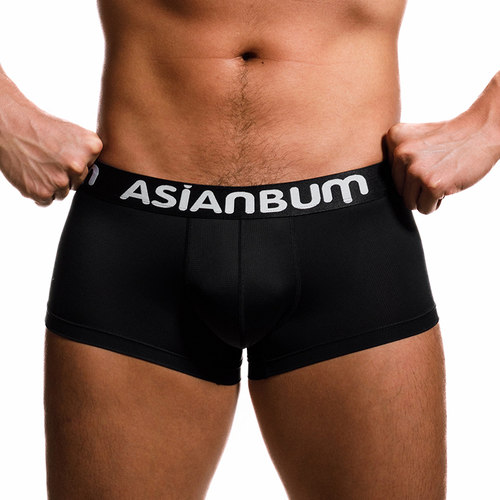 Asianbum网眼透气修身性感平角裤