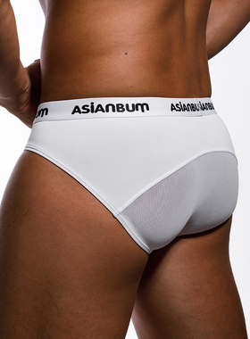 [拍3件99元]Asianbum男冰爽丝滑网眼拼接透气低腰性感修身三角裤