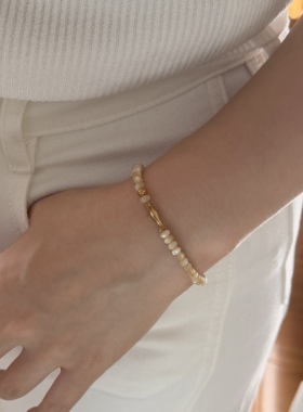 南西Handmade原创设计招财小鱼手串天然贝壳串珠手链叠戴不掉色