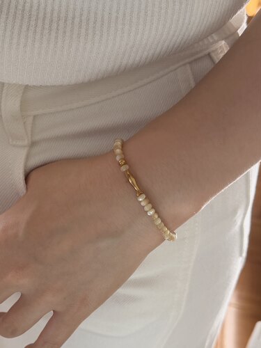 南西Handmade原创设计招财小鱼手串天然贝壳串珠手链叠戴不掉色