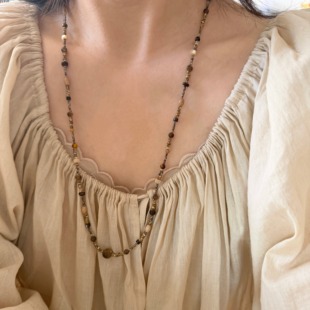 南西Handmade原创设计串珠项链天然石沉水级沉香毛衣链手链两戴