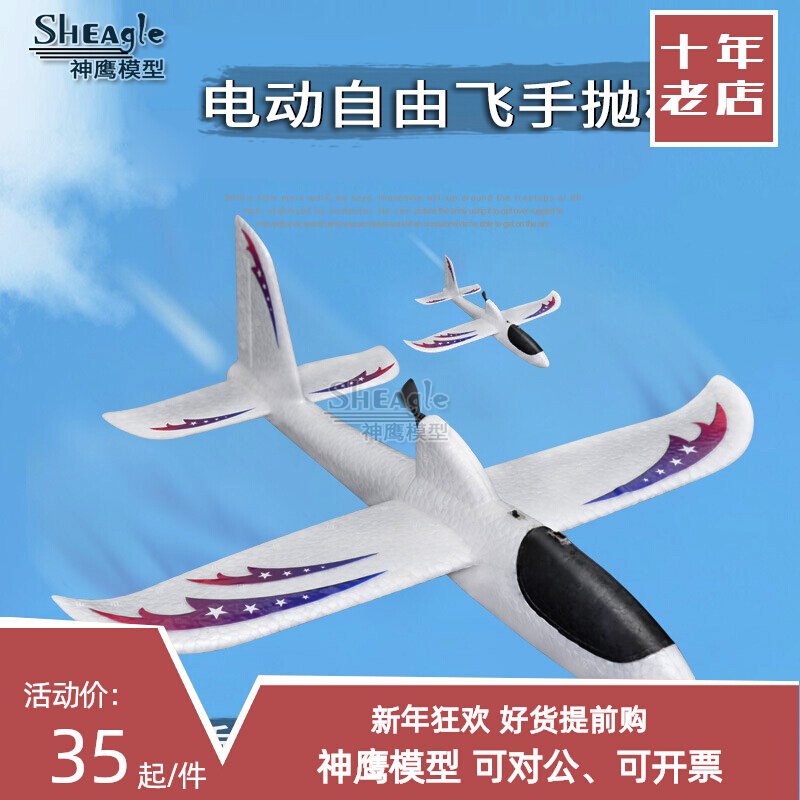 神鹰 自由飞飞机 epp耐摔材质 自由飞翔 儿童玩具 航模飞机