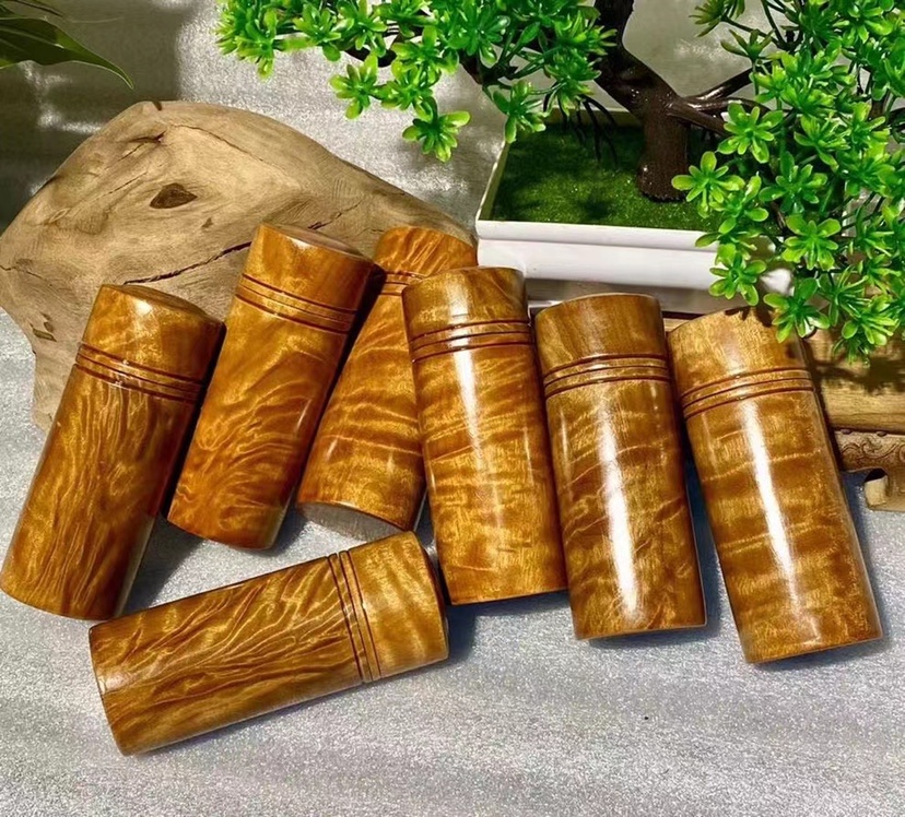 正宗金丝楠木小叶桢楠阴沉木乌木迷你牙签筒居家日用收纳用具包邮