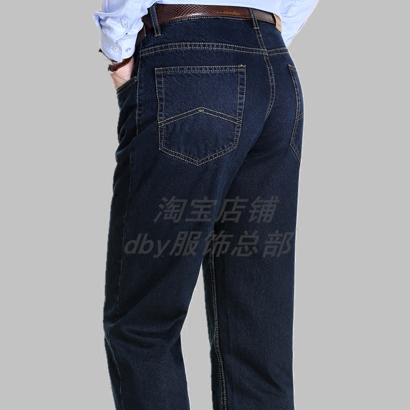 texwood五袋款 苹果牛仔裤男秋冬无弹纯棉男裤直筒宽松中年男裤子