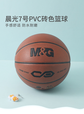 晨光篮球儿童体育橡砖色训练比赛考试体育7号PVC经典篮球AST09326