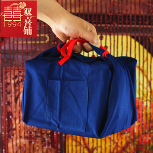 结婚用陪嫁青布围裙包袱皮婚庆用品婴儿宝宝尿布女方物品子孙马桶