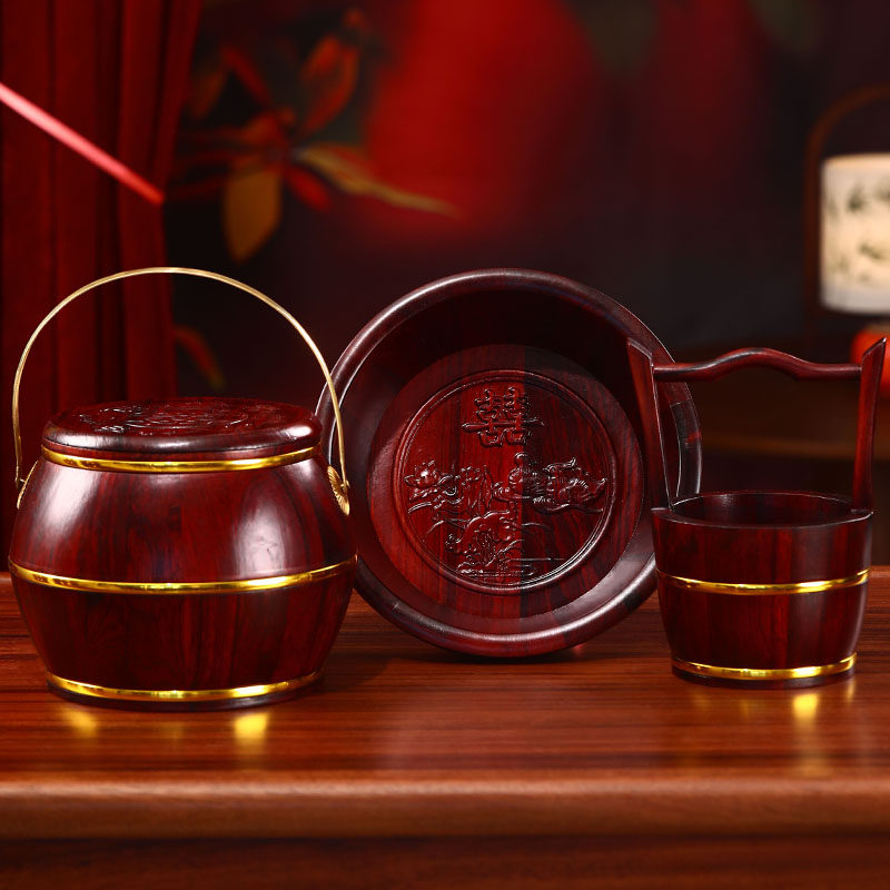 红木子孙桶实木结婚高档女方陪嫁用品新婚嫁妆出嫁婚礼喜事喜马桶