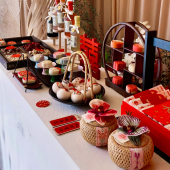 糕点用品套装 订婚宴摆台布置装 饰小摆件全套甜品台桌面简约新中式