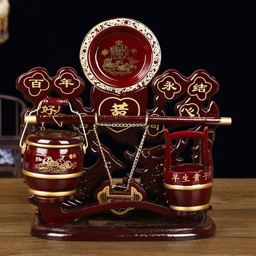 【子孙桶摆件】结婚装饰摆件