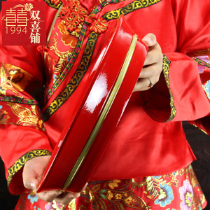 销结婚用品大全敬酒托盘木质茶盘婚庆红喜壶陪嫁套装婚礼敬茶杯茶
