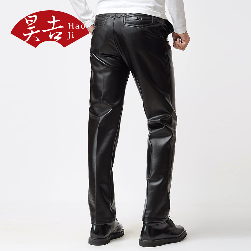 Pantalon cuir homme droit PU pour hiver - Ref 1495120 Image 2