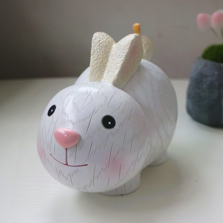 卡通大号创意树脂存钱储蓄罐牛马猪羊狗老虎兔十二生肖儿童节礼物