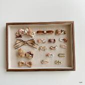 宠物发夹美拉德色系狗狗夹子约克夏泰迪比熊马尔济斯头花鼻梁毛夹